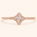 Cushion Cut Solitaire Knot Rose Gold Bangle (MES100019)