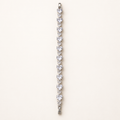 Graduated Heart Cut Crystal Silver Tennis Bracelet (MES100049)