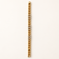 Pave Accent Cuban Link Gold Chain Bracelet (MES100051)