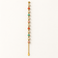 Pastel Polka Dot Beetle Enamel Gold Bracelet (MES100053)